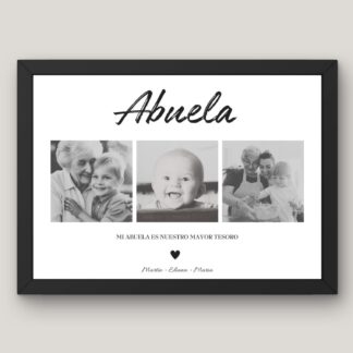 Cuadro "Momentos con la Abuela": Tres Recuerdos en un Solo Corazón