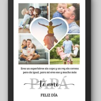 Cuadro Collage Papá Superhéroe Un Homenaje al Rey de la Casa