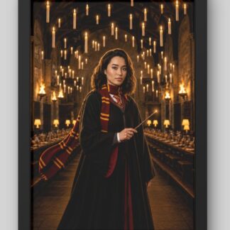 Cuadro Fotomontaje Personalizado Harry Potter: Elige cualquiera de las 4 Escuelas"