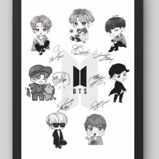 Cuadro BTS Chibi Signatures Edition - Colección Fanart